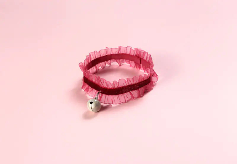 Velvet Lace Adjustable Pet Collar with Insect Repellent