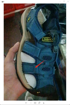 Plus Size Men's Leather Sports Sandals for Outdoors