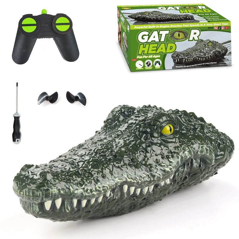 Doohickey Remote Control Alligator Head Boat for Kids and Adults Simulates The Speed and Movement of a Real Alligator for Pools Water Parks Lakes and More Includes Gator Head and Remote Control
