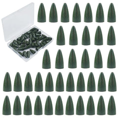 Bullet Fishing Sinker Weights40pcs Fishing Worm Weights Slip Sinkers Painted Flipping Fishing Weights for Bass Fishing Texas Rigs Saltwater Freshwater Fishing Tackle