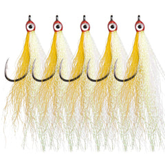 Clouser Minnow Fishing Flies Streamer Fly Fishing Lure Saltwater Striped Bass Flies Fishing Bucktail Teaser Hook Lures for Flounder Saltwater Freshwater Fishing