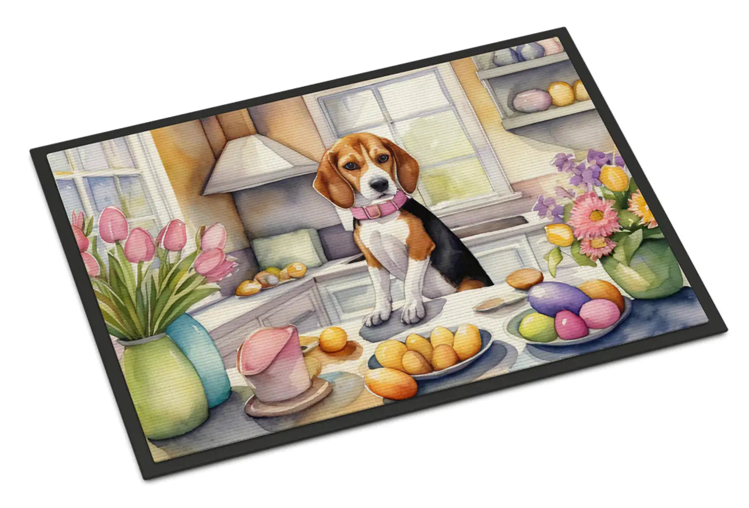 Decorating Easter Beagle Doormat