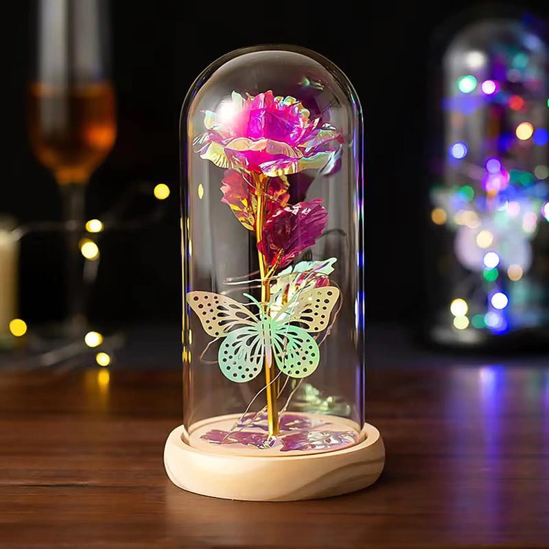 Yighaw Mothers Day Flowers Gifts for MomColorful Rose Red Up Rose in A DomeValentines Gifts for HerBirthday Gifts for WomenGraduation GiftsWifeGirlGrandmaAnniversary Wedding Gifts