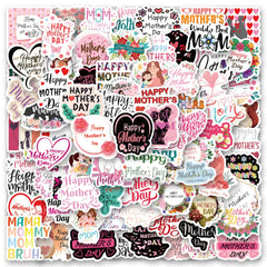 sxdaizjsym 120PCS Happy Mothers Day Stickers Vinyl Waterproof Stickers ScrapbookJournalingLaptopBumperSkateboardWater BottlesComputerPhoneCartoonHard hatCar Stickers and Decals