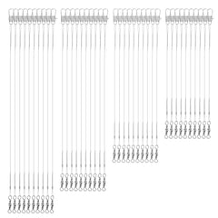 40 PCS Fishing Leader Line Anti-Bite Steel Leaders for Fishing Hook Stainless Steel Fishing Wire High-Strength Saltwater Fishing Gear Fishing Tackle Leaders for Fishing Wire Leader Fishing Hooks