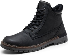 Jousen Mens Boots Casual Zipper Boots for Men Fashion Ankle Mens Chukka Boots (AMY8127A Black 09)