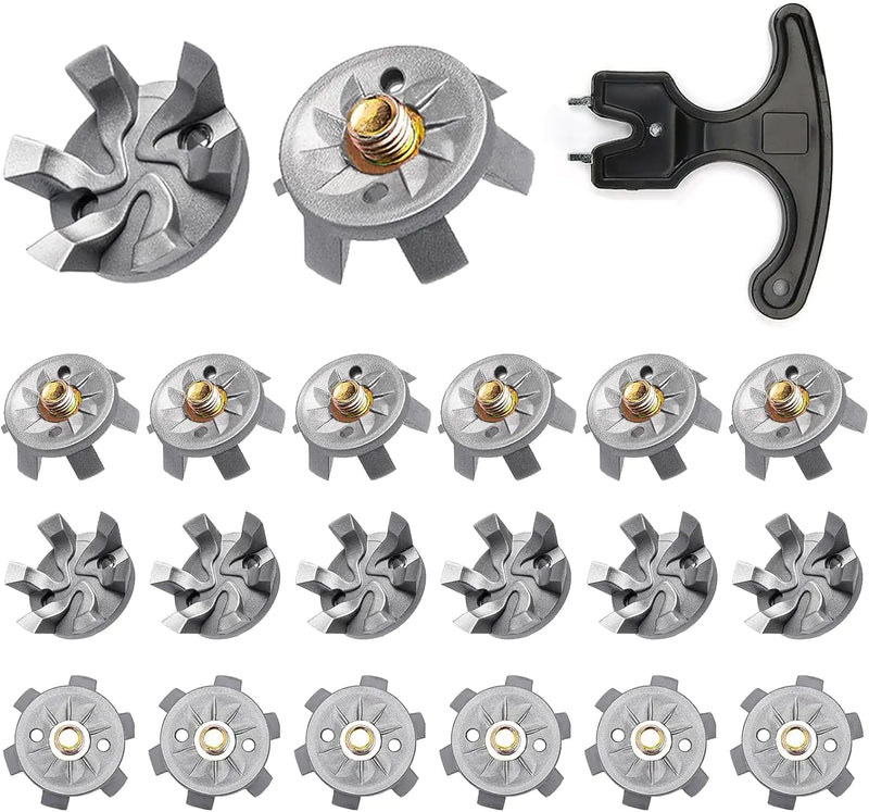 Sjdbeoqml Golf Spikes 20Pcs Golf Shoe Spikes ReplacementsReplacement for Most Golf Shoe spikesSuitable for Use on Lawns or Golf Courses(Built-in Golf Shoe Spike Auxiliary Tool)