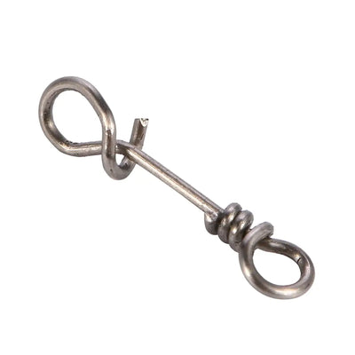 50Pcs Fastach Clips Fishing Clip Fast Snaps Stainless Steel Fishing Swivel Snap Fishing Snap Fast Clips Fishing Rolling Barrel Swivel Snap Swirl Connector Fishing Lures Leaders Accessories(1#)