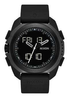 NIXON Ripley A1267 - Black - Analog and Digital Watch for Men - Expedition and Adventure Sport Watch - Mens Fashion Watch - 47mm Watch Face 23mm PU Band