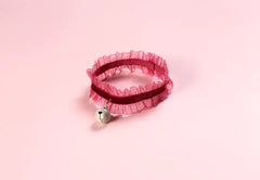 Velvet Lace Adjustable Pet Collar with Insect Repellent