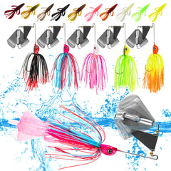 TOEWSN Top Water bass Fishing Lures Buzz baits for bass Fishing Spinner baits for bass Fishing Swim baits Fishing Soft Plastic Lures