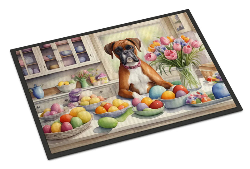 Decorating Easter Boxer Doormat