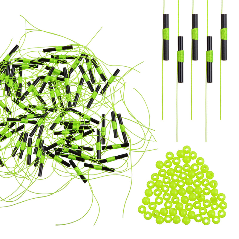 JOGFFDE Bobber Stops for Fishing - 150PCS Fishing Bobber Float Stops Bobber Stop Knots with Beads Fishing Float for Fishing Line Fishing Leaders Saltwater