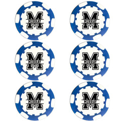 Personalized Golf Ball Marker Poker Chips | 6 Pack | Golf Marker Mens Gifts | Monogrammed Golf Gifts | Funny Golf Accessories for Men | Womens Golf Accessories