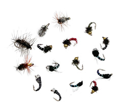 Fly Fishing Midge Assortment with Fly Box | Wet and Dry Midge Flies for Fly Fishing | Trout Flies Fly Fishing Gear |16pc Fly Fishing Lures | Fly Fishing Flies Trout