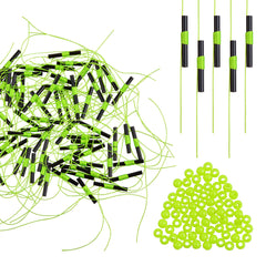 JOGFFDE Bobber Stops for Fishing - 150PCS Fishing Bobber Float Stops Bobber Stop Knots with Beads Fishing Float for Fishing Line Fishing Leaders Saltwater