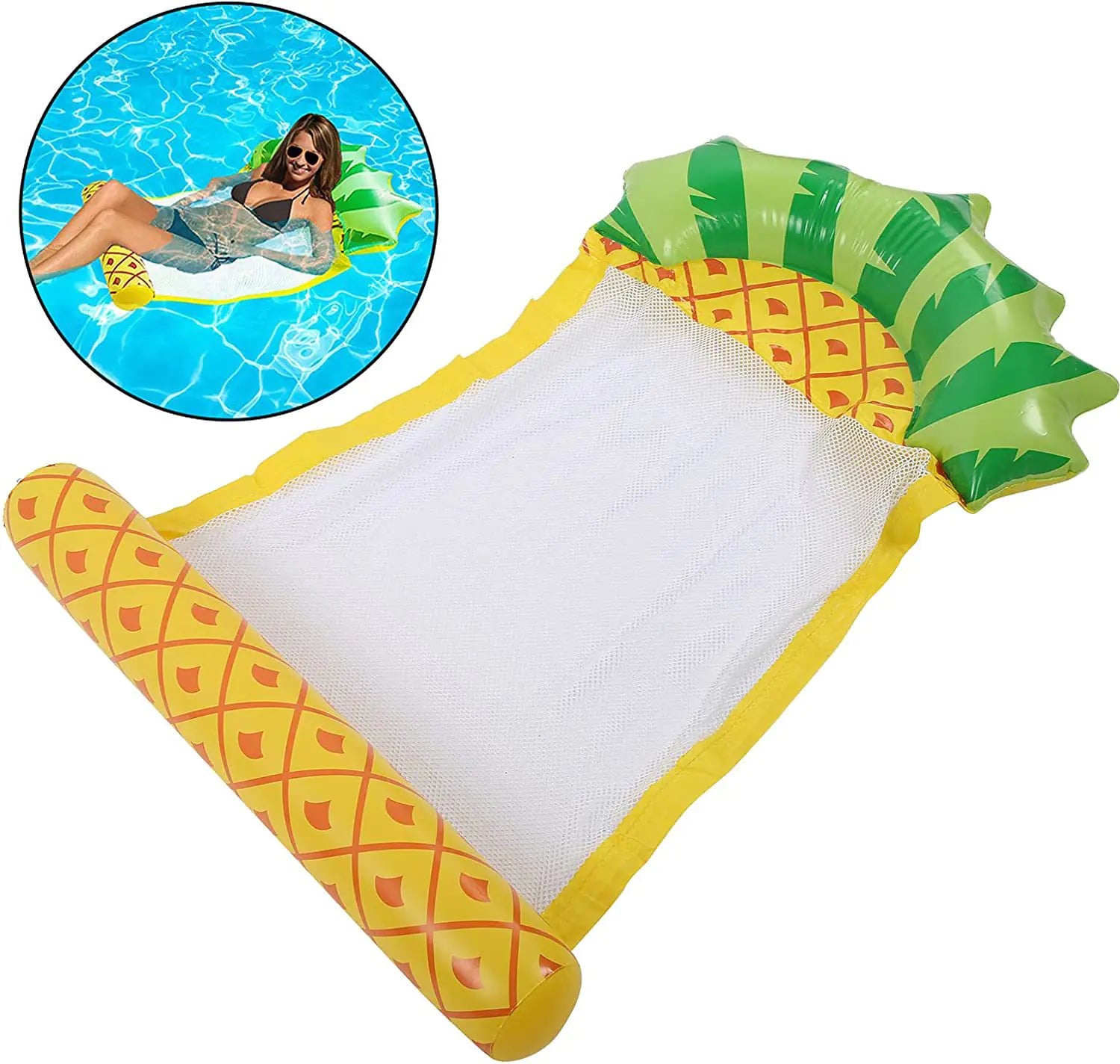 Inflatable Floating Hammock Lounger for Swimming Pools