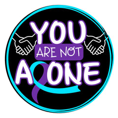 You are Not Alone Magnet Suicide and Mental Health Awareness Magnetic Decal for Car Fridge Whiteboards and Other Metal Surfaces 5.5 Inches