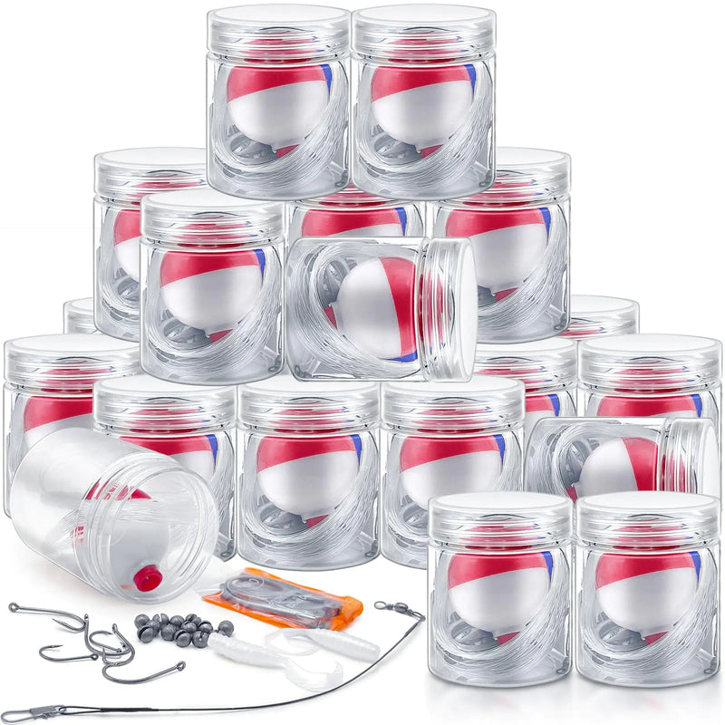 Operation Mini Fishing Kits Bulk for Christmas Child Shoebox Gift Emergency Fishing Survival Kit Small Fishing Kit with Jar Fishing Accessories Fishing Gear for Beginner Stocking Stuffer Gift (12)