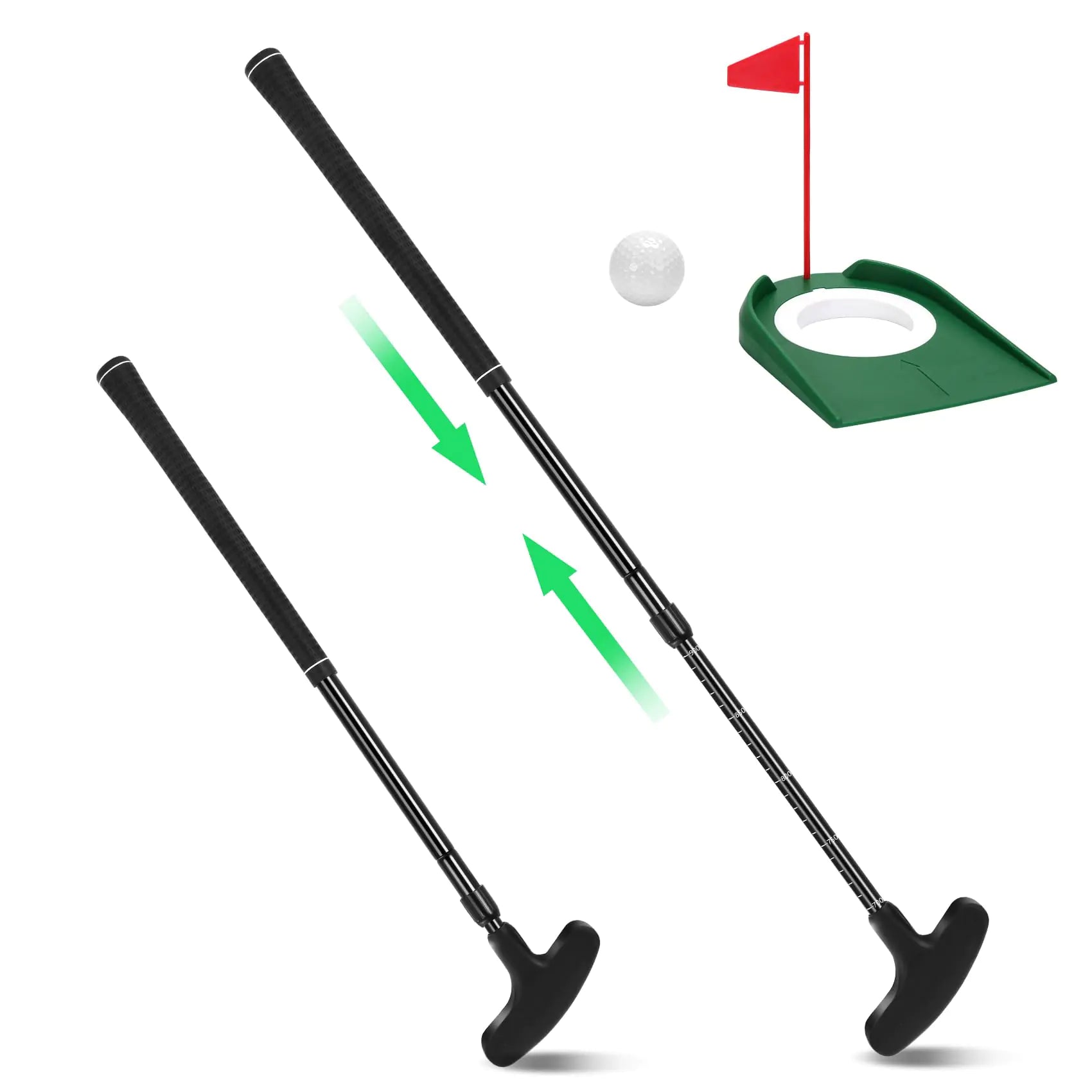 Golf Putter Golf Putters for Men & Women Mini Putter Club Golf Set Bucket Golf Game Two-Way Golf Puttersincludes Ball Cup with Flag for Teenagers Adults