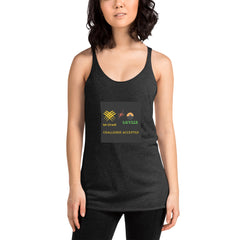 Women's Racerback Tank (challenge Accepted logo)