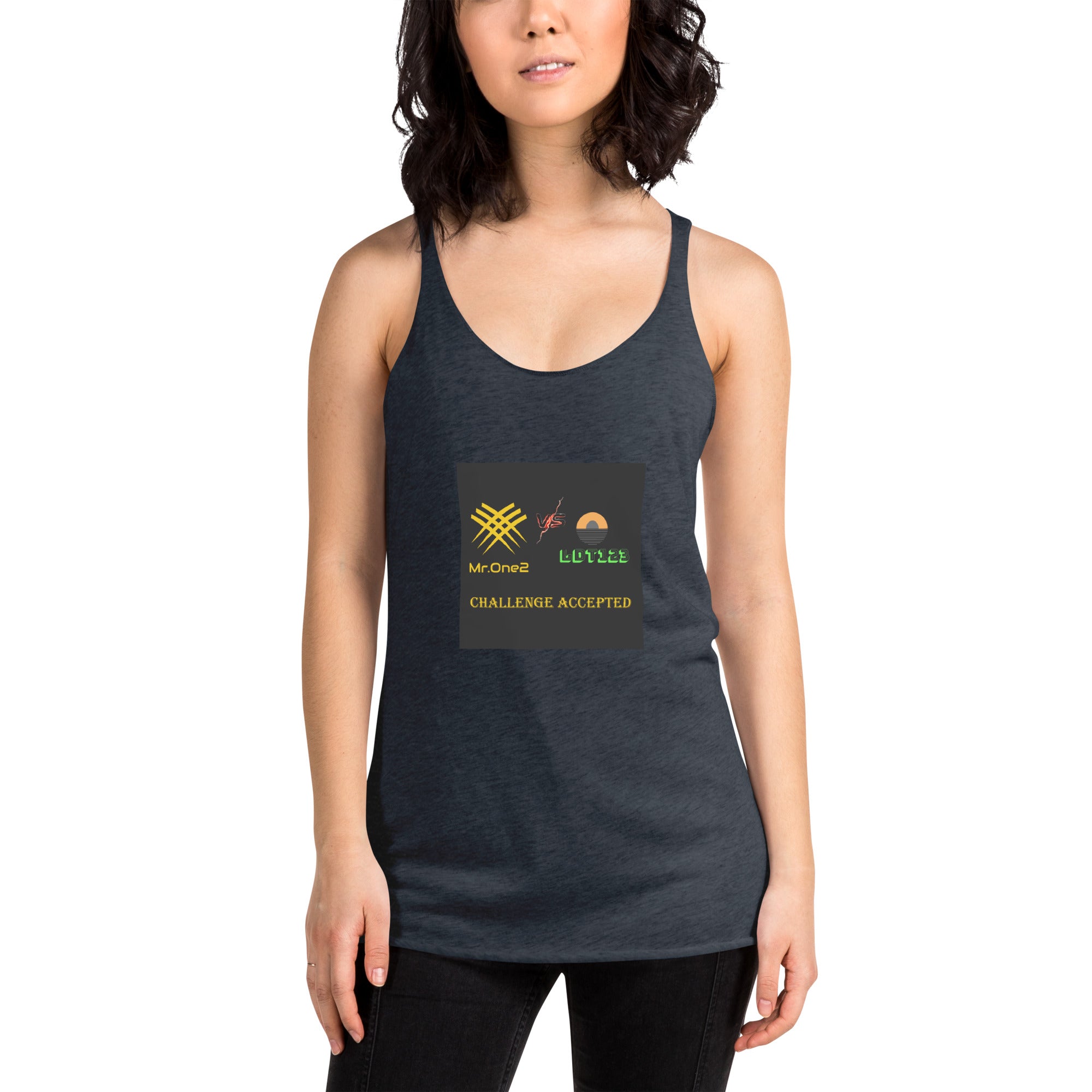 Women's Racerback Tank (challenge Accepted logo)