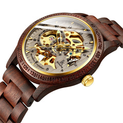 Free- Classic Wooden Men's Mechanical Watch