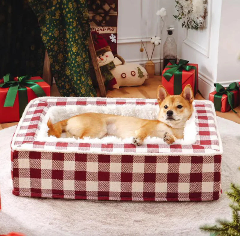 Classic Plaid Pet Bed