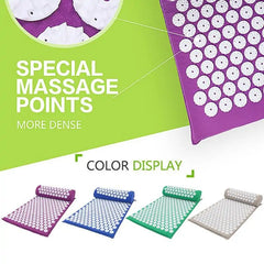 Acupressure Spike Massage Yoga Mat with Pillow