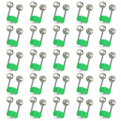 Notoke 25 PCS Fishing Bell Fishing Rod Bells Fishing Alarm Dual Alert Bells for Rods Sea Fishing Night Fishing Alarm Bells Clips for All Kinds of Outdoor Fishing