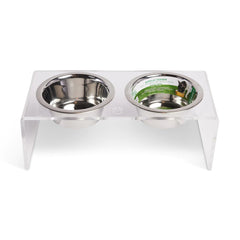 Acrylic Double Feeder Bowl