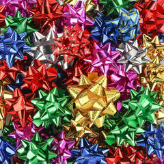 Shindel Christmas Gift Bow 84PCS Holiday Bow Set Christmas Print Bows for Christmas decoration Gift Basket 3-4 inches