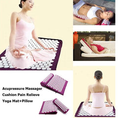 Acupressure Spike Massage Yoga Mat with Pillow