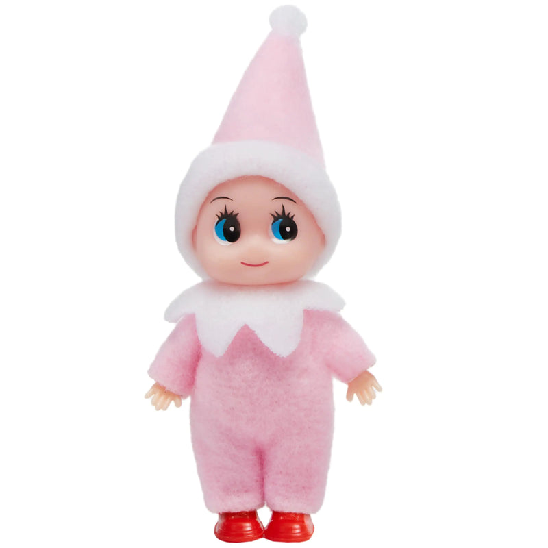 JOYIN Christmas Elf Plush Doll Pink Tiny Soft Plush Christmas Elf Doll Accessories for Christmas Holiday Decorations Christmas Dress-Up Party.