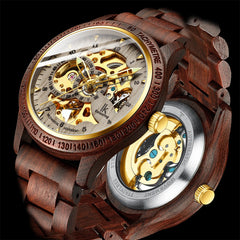 Free- Classic Wooden Men's Mechanical Watch