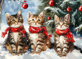 1000 Piece Puzzle for Adults Christmas Kittens Christmas Puzzle Christmas...