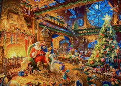 1000 Piece Puzzle for Adults Christmas Cabin Christmas Puzzle Santa Claus Christmas Puzzles 1000 Pieces Santas House 1000 Piece Puzzle for Adults Christmas Christmas Vacation Jigsaw Puzzles