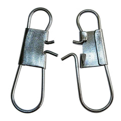 unclesportinfof 100 Pieces Fishing Interlock Snaps Stainless Steel Safety Snaps Fit for Saltwater Freshwater Fishing Crappie Fishing Gear