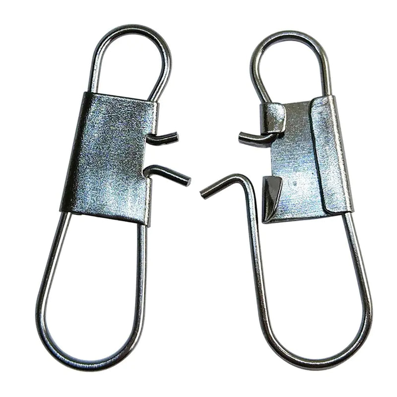 unclesportinfof 100 Pieces Fishing Interlock Snaps Stainless Steel Safety Snaps Fit for Saltwater Freshwater Fishing Crappie Fishing Gear